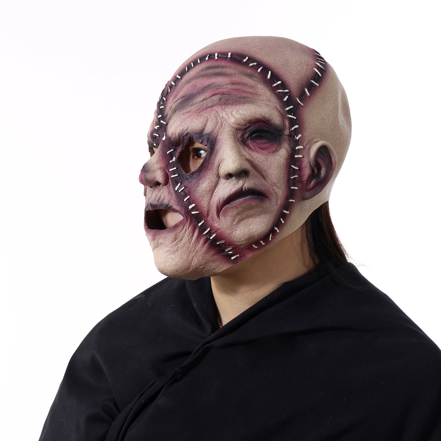Halloween Three-sided Grimace Horror Cosplay Mask