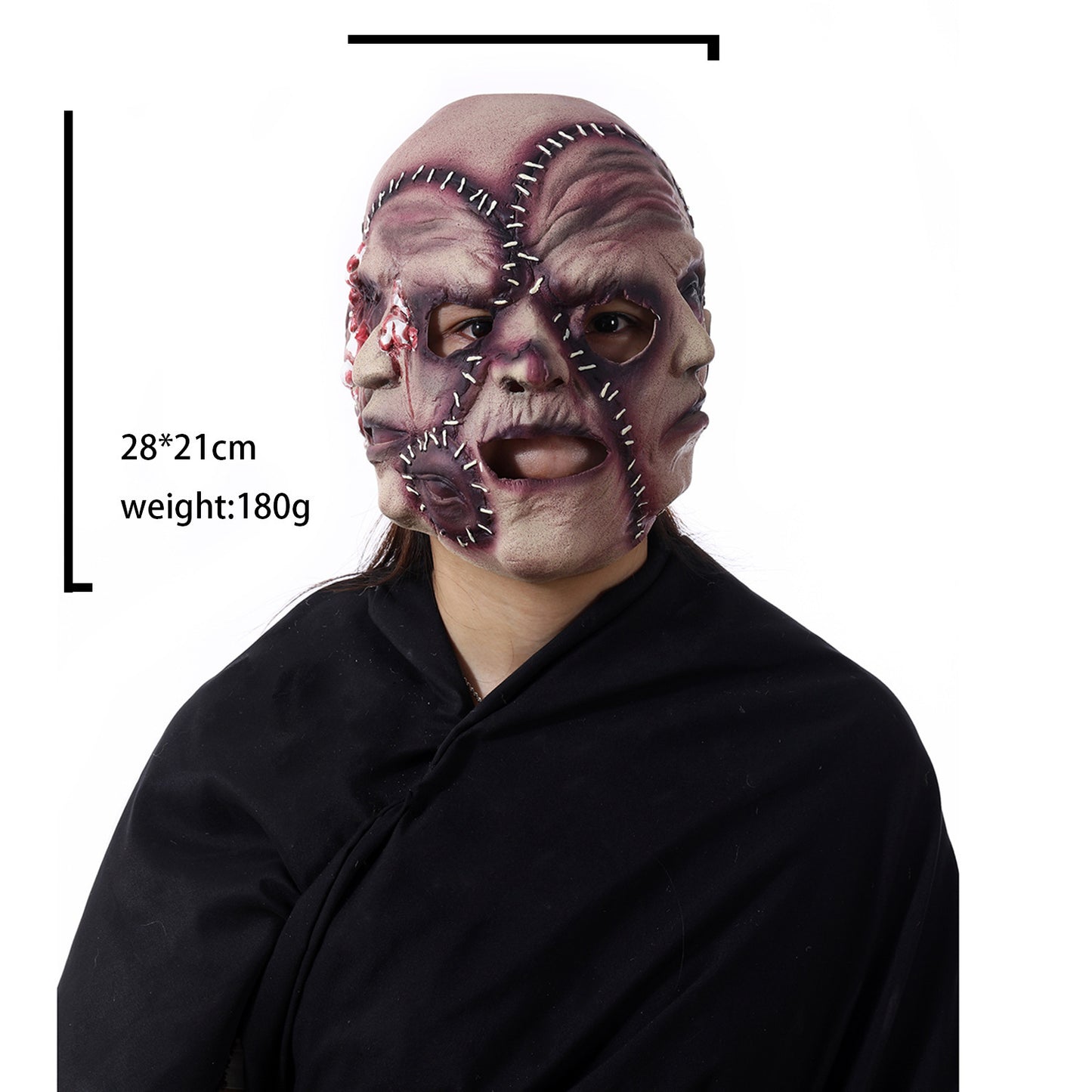 Halloween Three-sided Grimace Horror Cosplay Mask