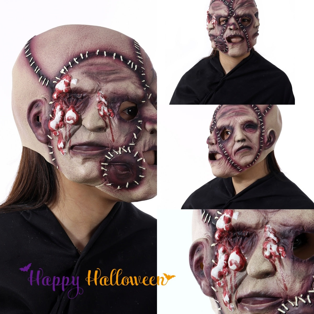 Halloween Three-sided Grimace Horror Cosplay Mask