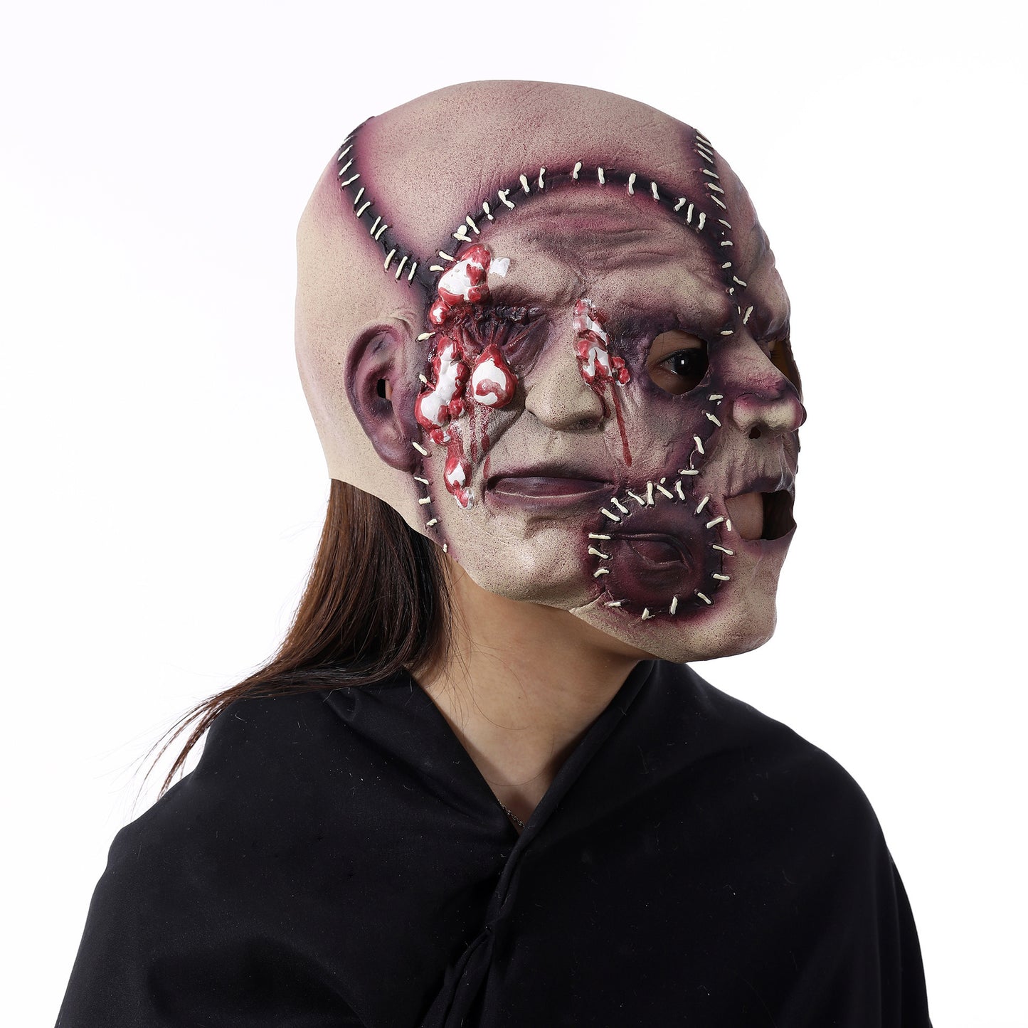 Halloween Three-sided Grimace Horror Cosplay Mask
