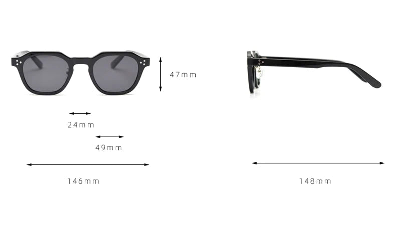 Peekaboo Korean Retro TR90 Polygon Polarized Sunglasses