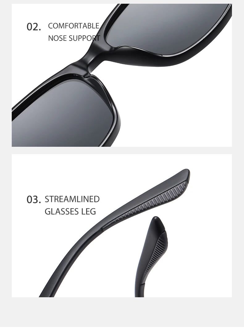 Retro Transparent Korean Square Polarized Sunglasses