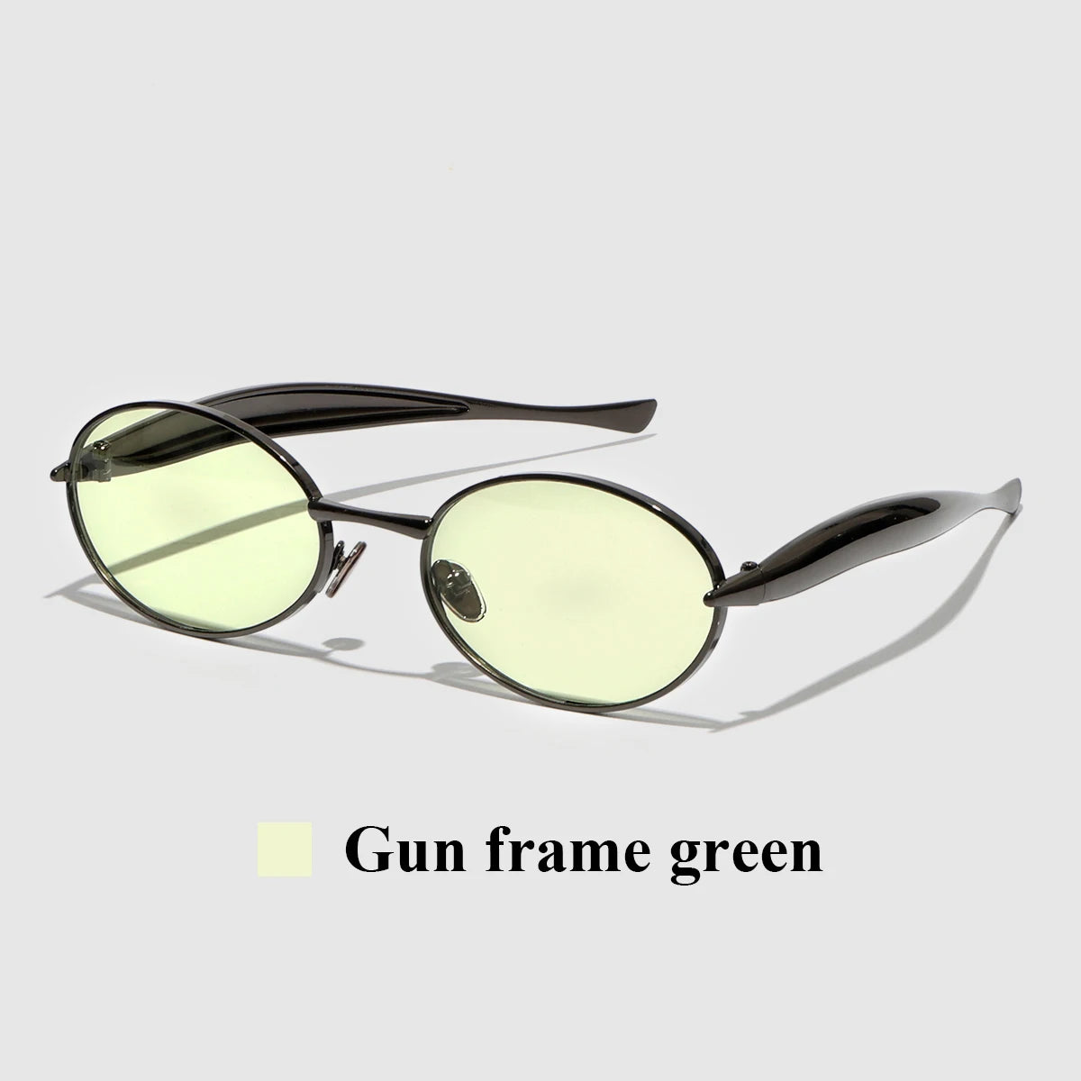 Luxury Metal Frame Cat Eye Oval Women's Sunglasses