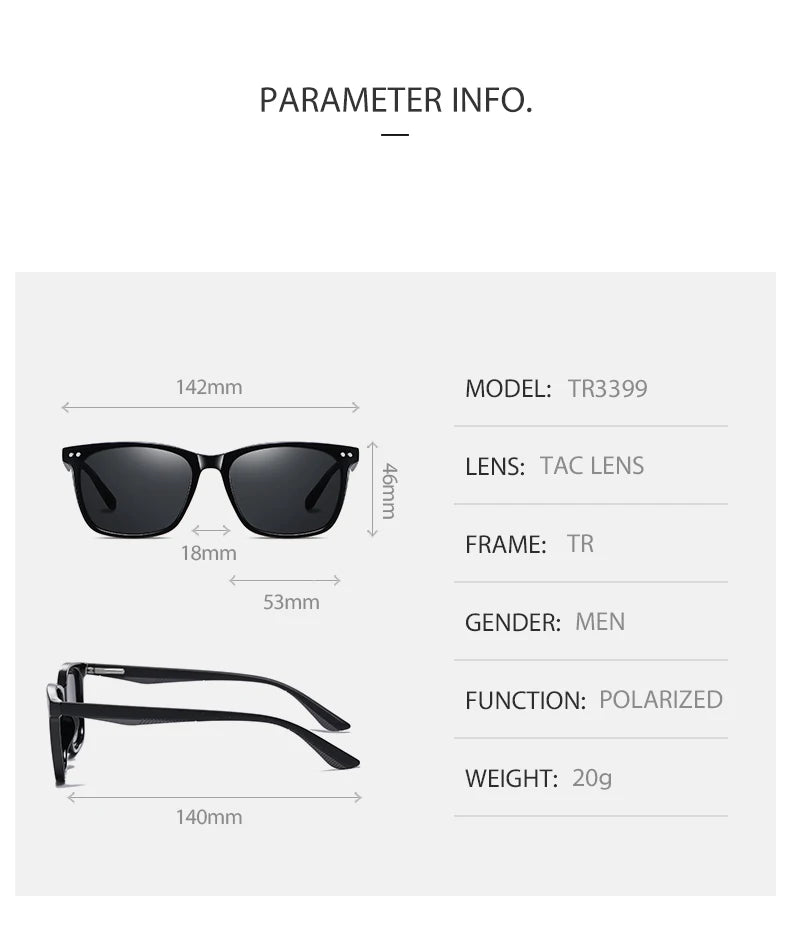 Retro Transparent Korean Square Polarized Sunglasses