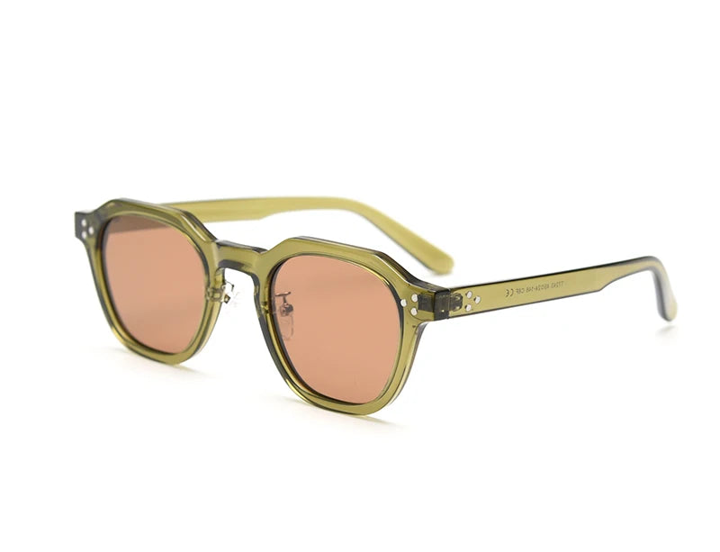 Peekaboo Korean Retro TR90 Polygon Polarized Sunglasses