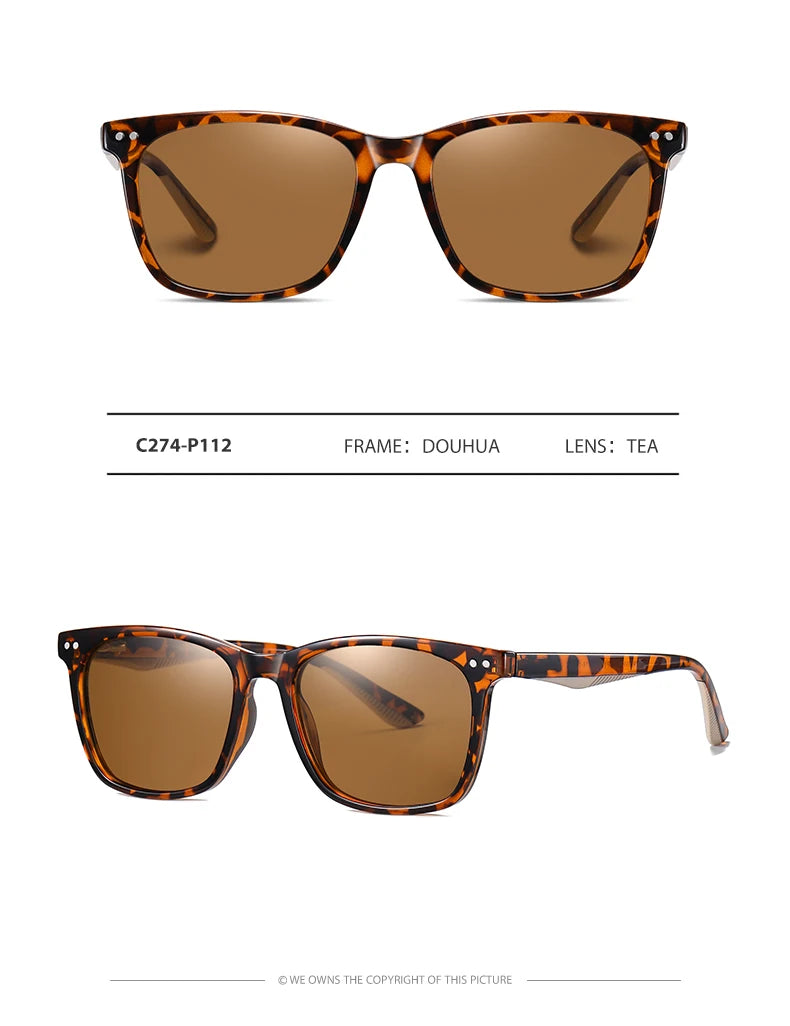 Retro Transparent Korean Square Polarized Sunglasses