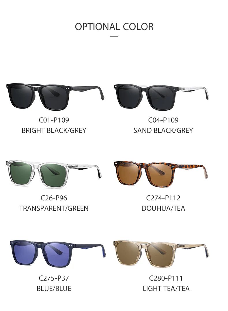 Retro Transparent Korean Square Polarized Sunglasses