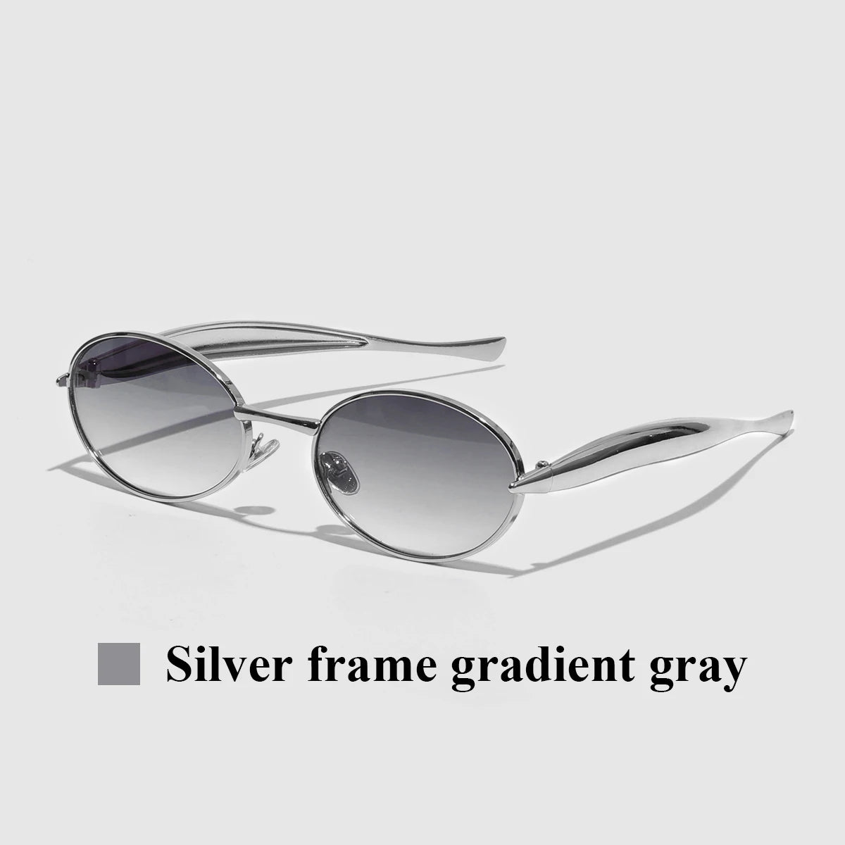 Luxury Metal Frame Cat Eye Oval Women's Sunglasses