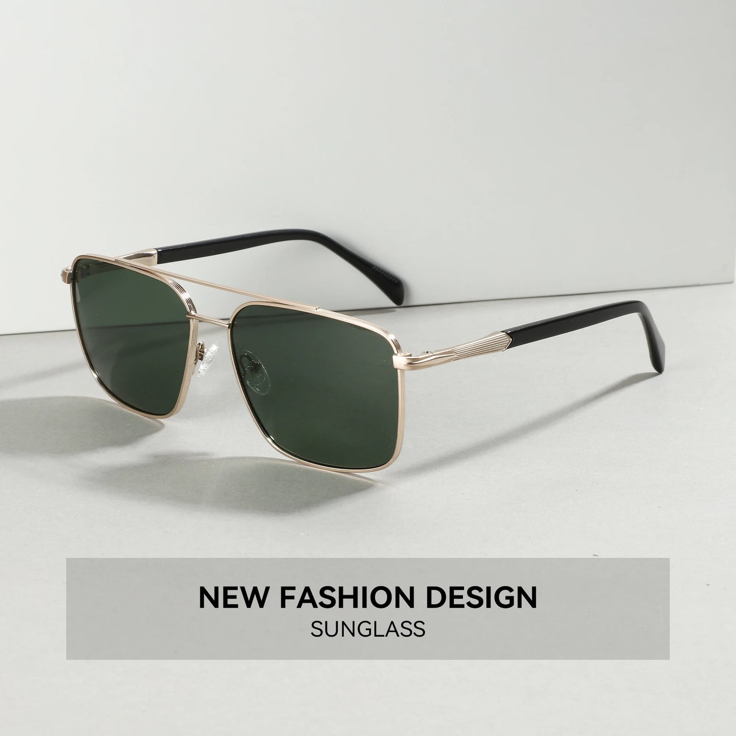 Anti-Blue Metal Aviator Prescription Progressive Sunglasses