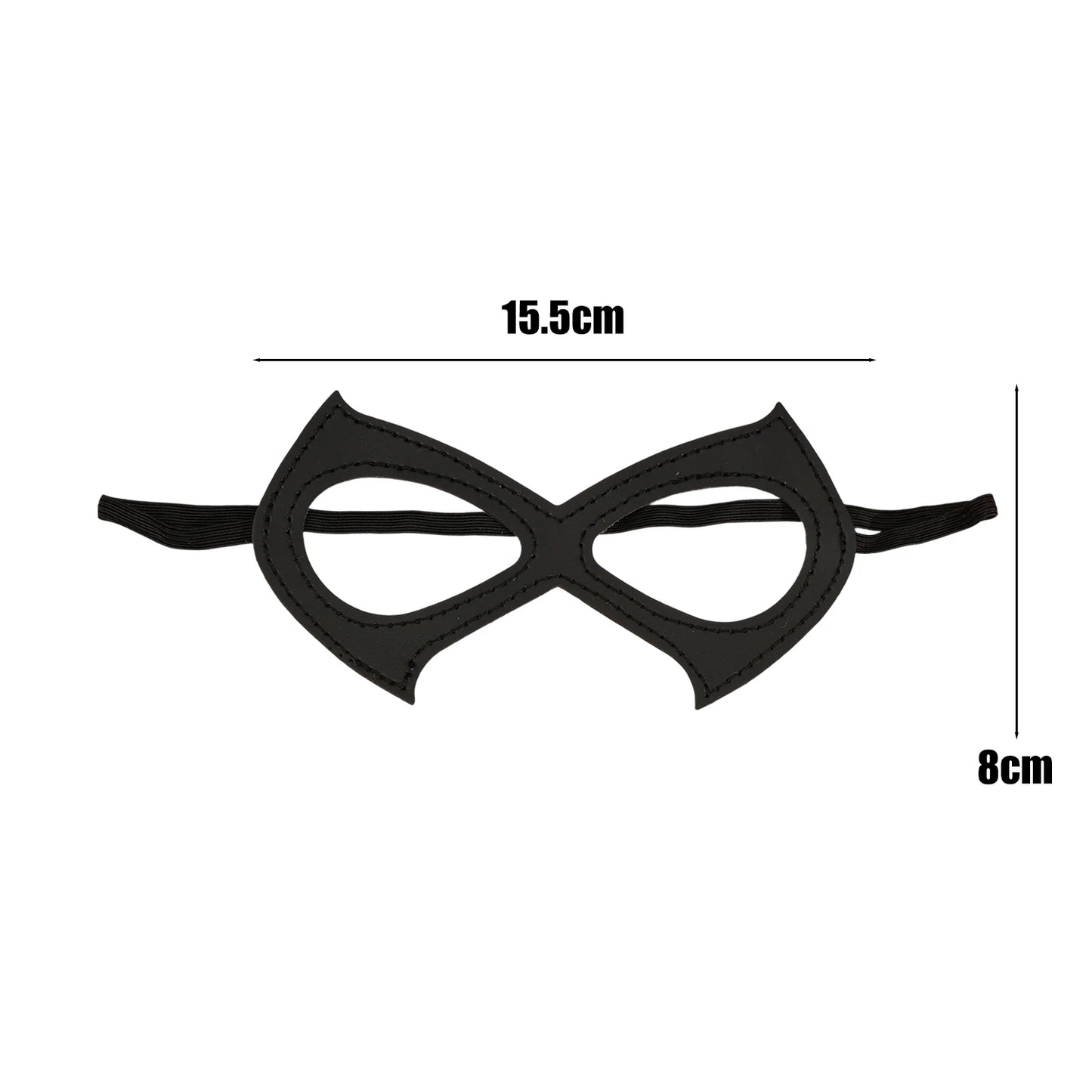 Half Face Mask Elastic Band Black Eye Mask Halloween Party