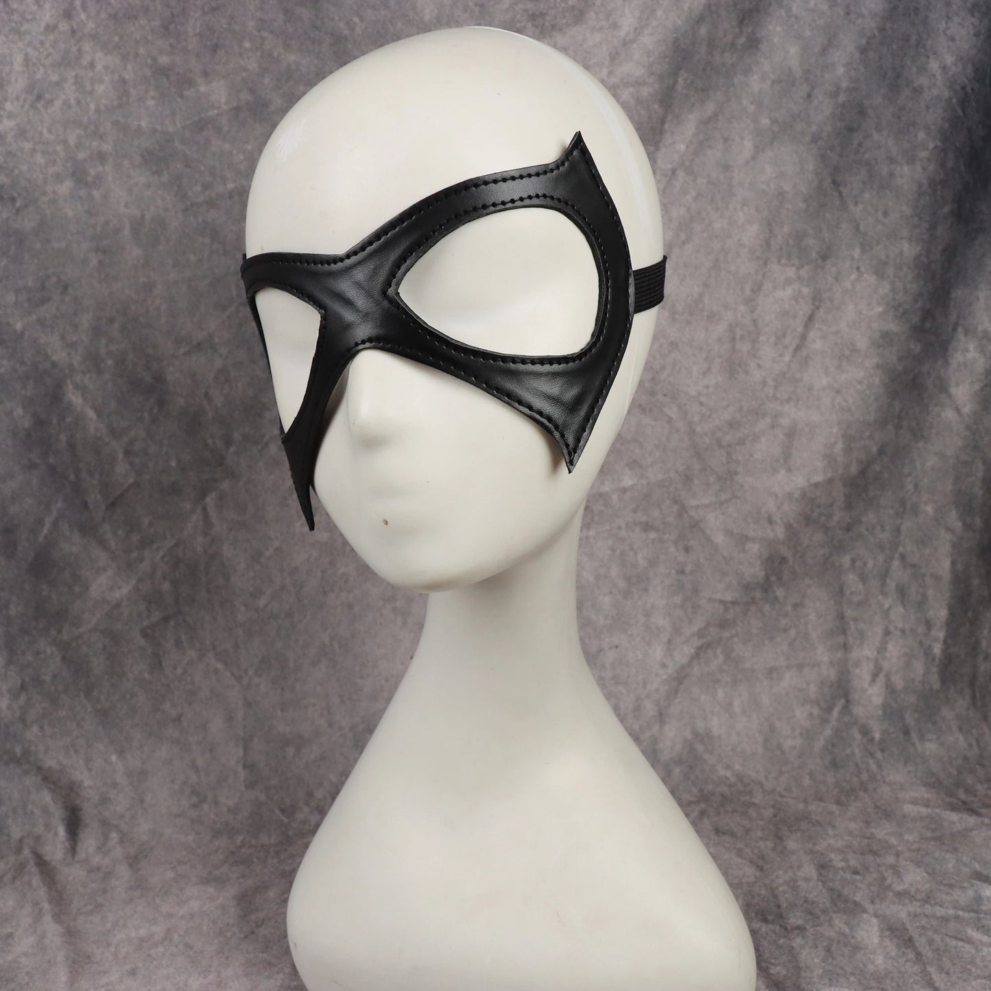 Black Gothic Punk Sexy Cat Leather Eye Mask