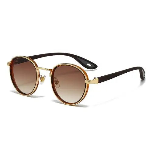 Unisex Vintage Round Metal – Luxury Punk Fashion Sunglasses