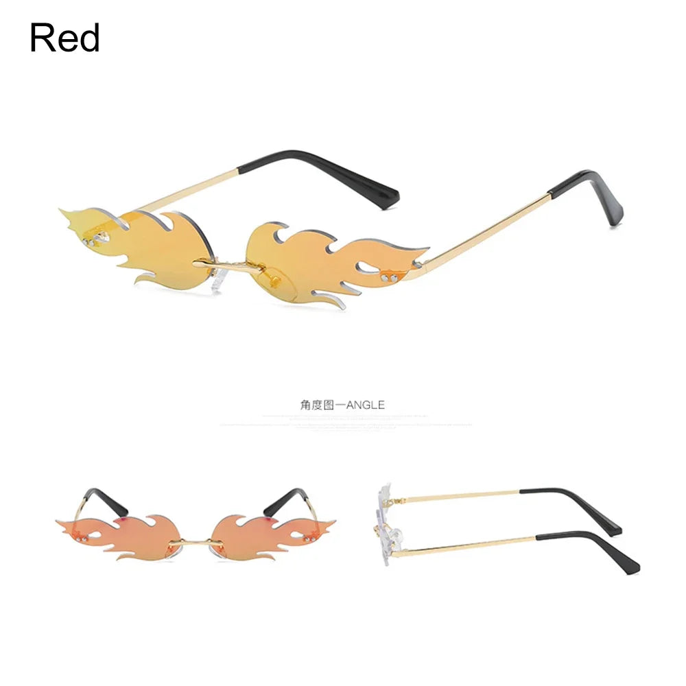 Rimless Sunglasses Diamond Shape Trending Vintage HELLOWEEN Sunglasses