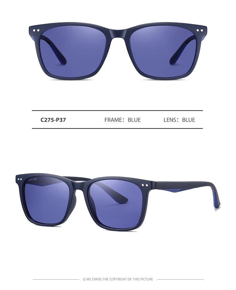 Retro Transparent Korean Square Polarized Sunglasses