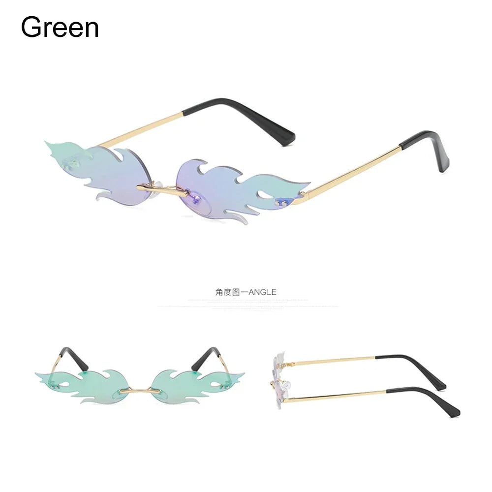 Rimless Sunglasses Diamond Shape Trending Vintage HELLOWEEN Sunglasses