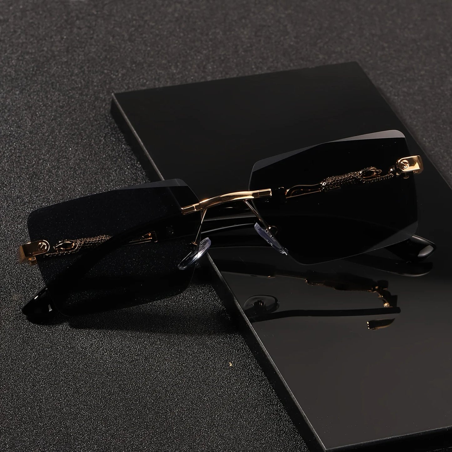 Beach Vacation Luxury Rimless Sunglasses