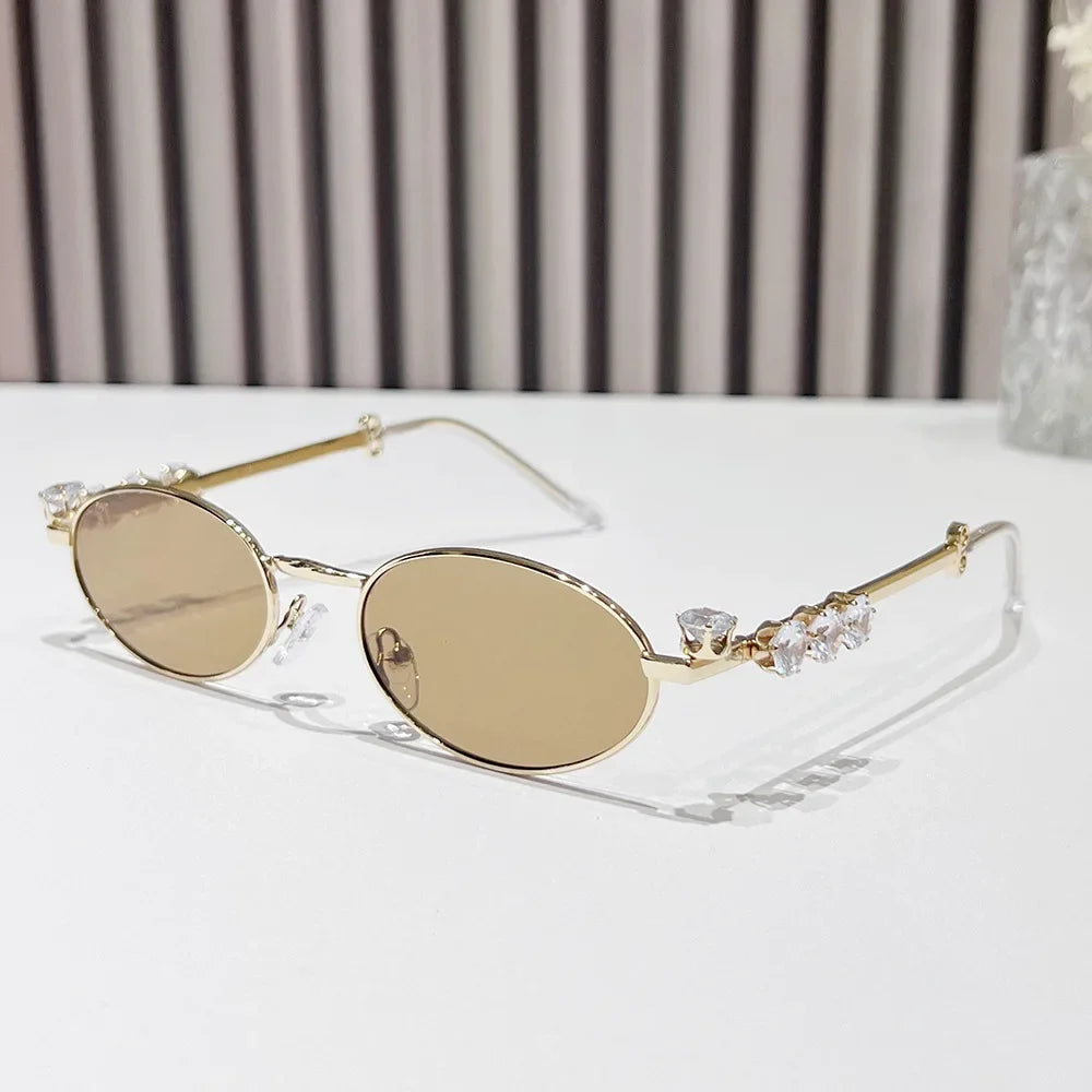 Metal Oval Frame Sunglasses Vintage Outdoor