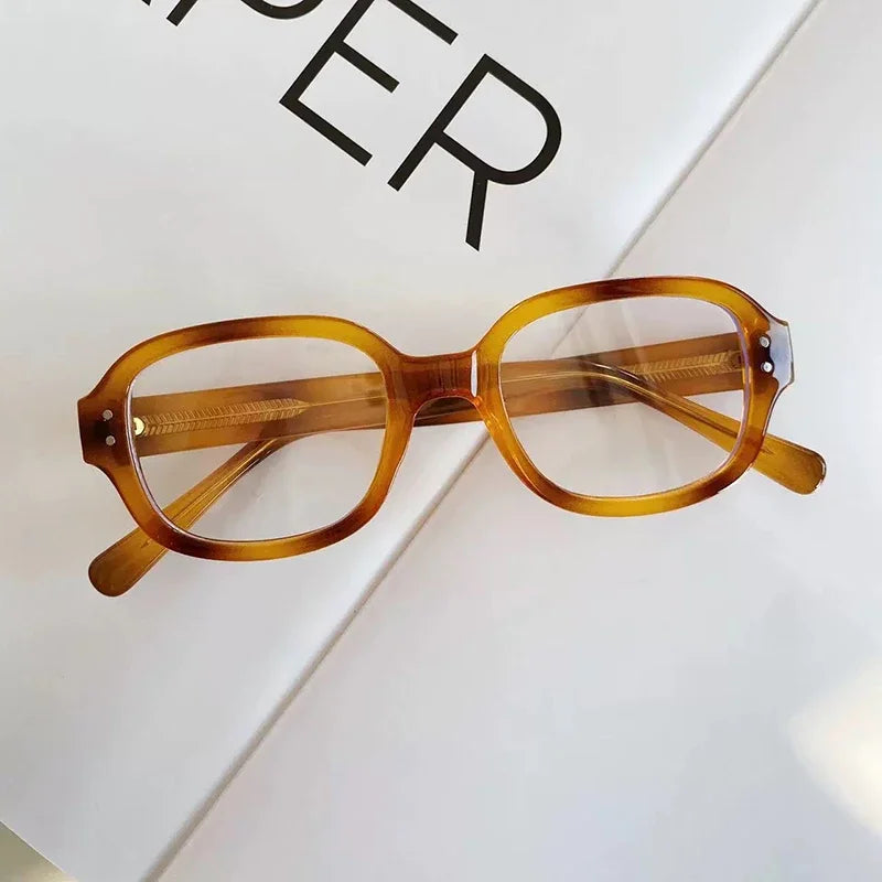 Retro Square Frame Blue Light Blocking Reading sunglasses