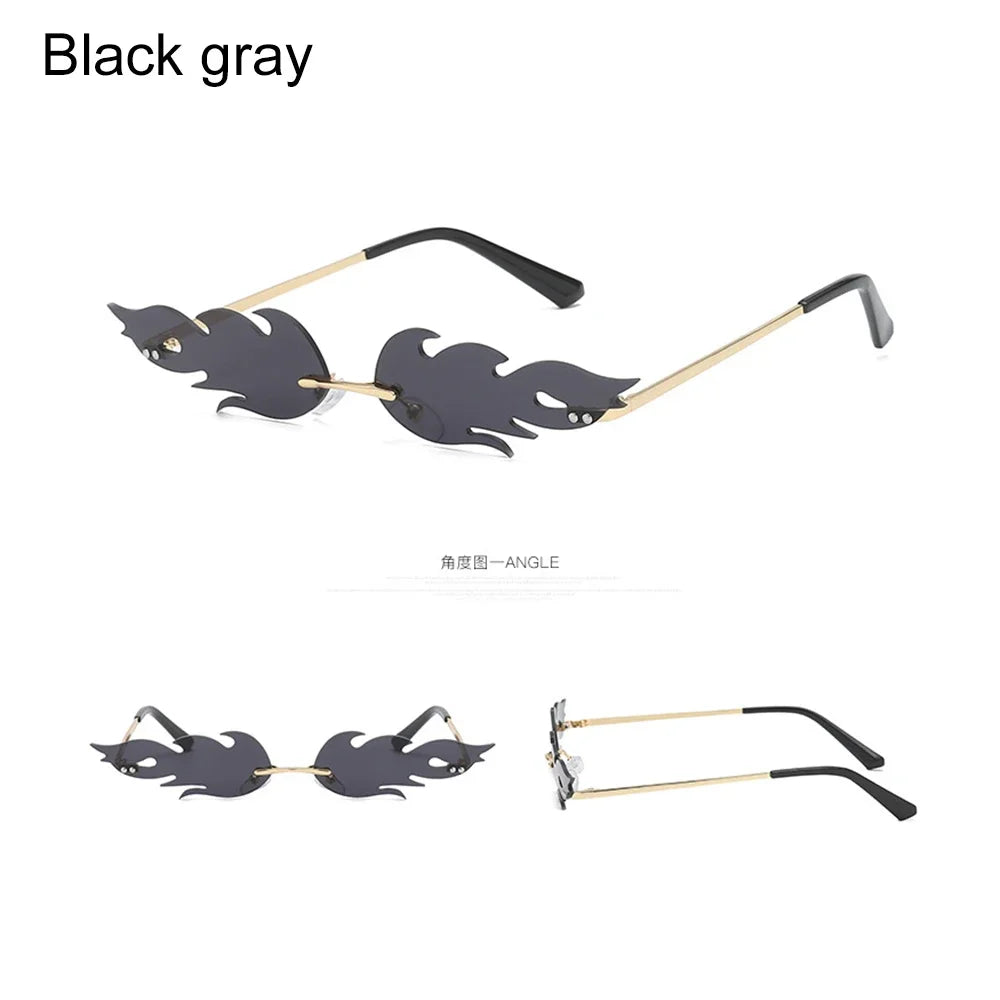 Rimless Sunglasses Diamond Shape Trending Vintage HELLOWEEN Sunglasses