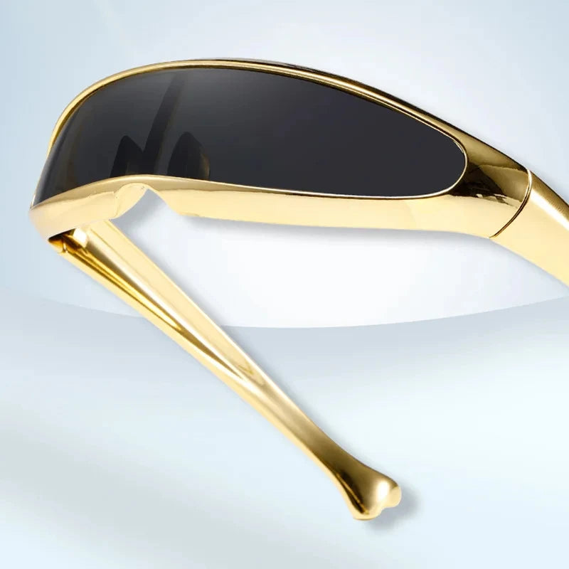 Futuristic One-piece Y2K Steampunk Sunglasses