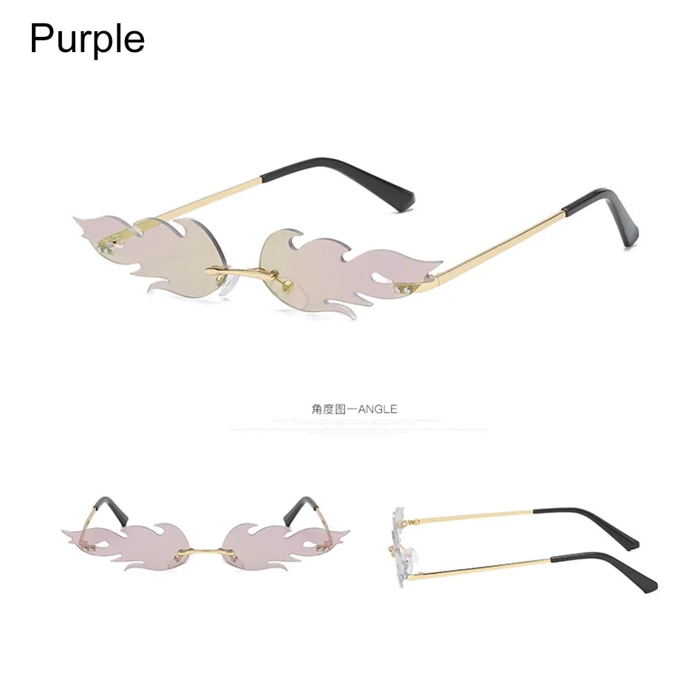 Rimless Sunglasses Diamond Shape Trending Vintage HELLOWEEN Sunglasses