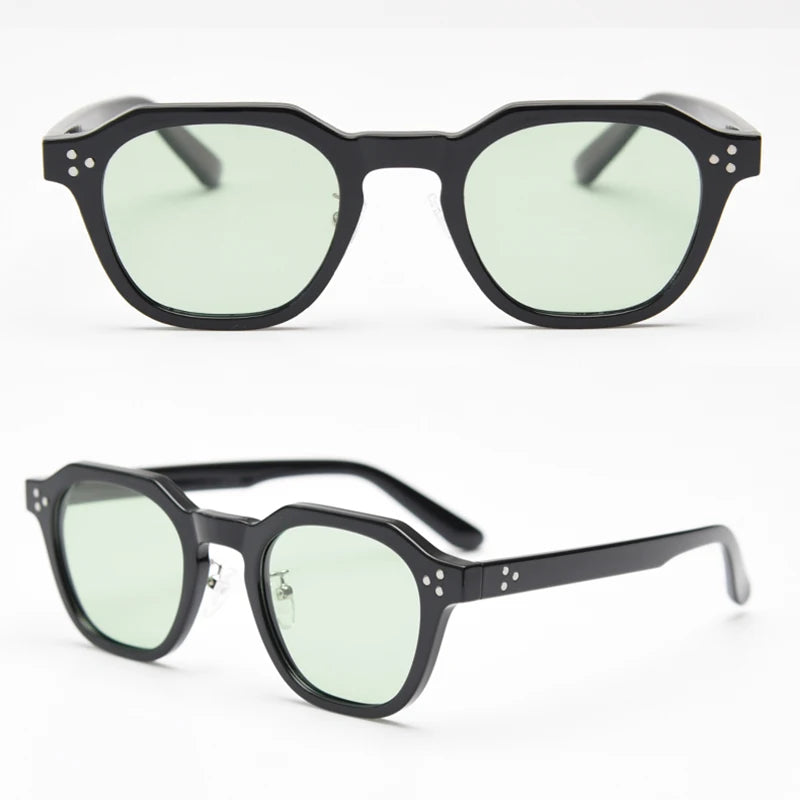Peekaboo Korean Retro TR90 Polygon Polarized Sunglasses