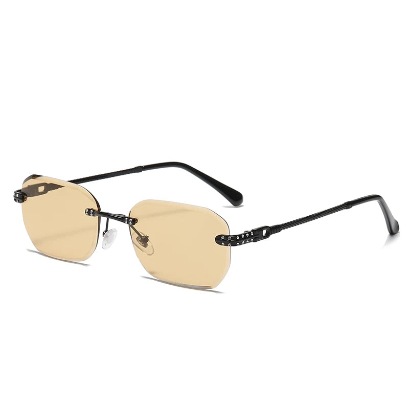 Hiking Rimless Square Anti Light Glasses