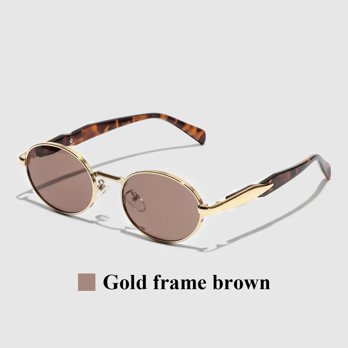Luxury Metal Frame Cat Eye Oval Women's Sunglasses