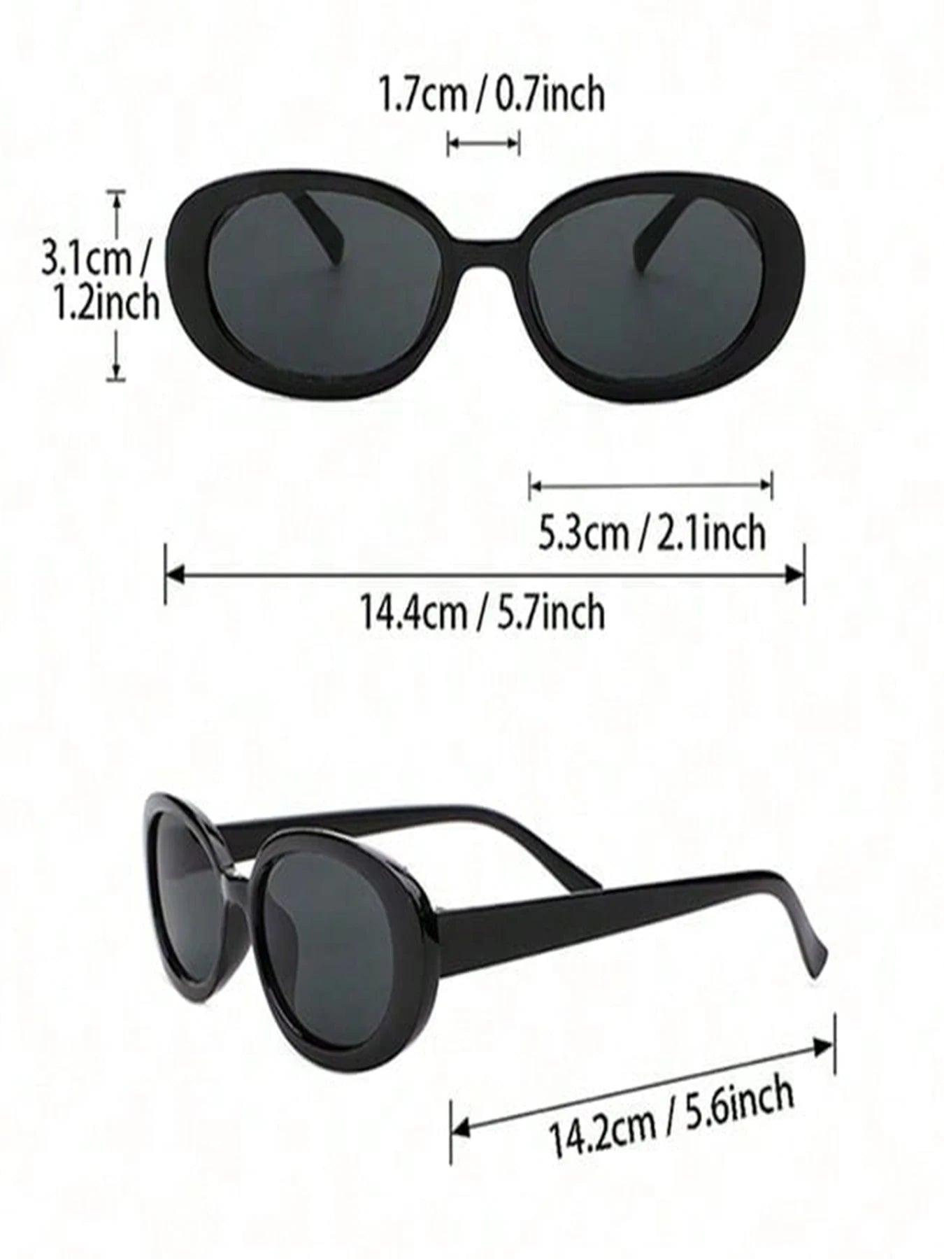 5PCS Unisex Metal Plastic Street Fashion Sunglasses