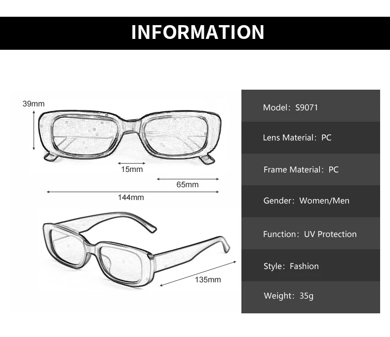 Trendy Vintage Hip Hop Fashion Sunglasses