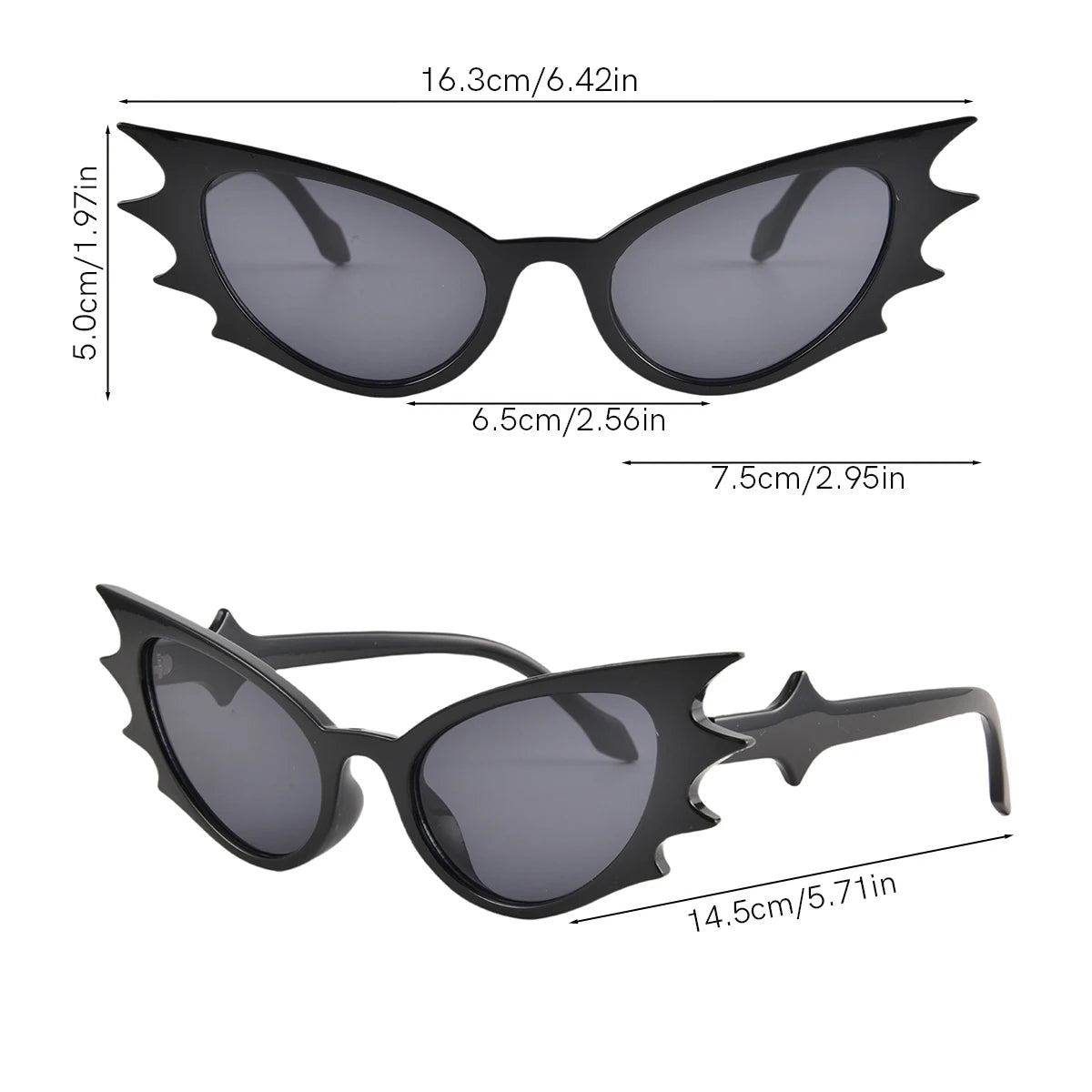 Rhaegal Halloween Bat Shaped Cat Eye Glasses