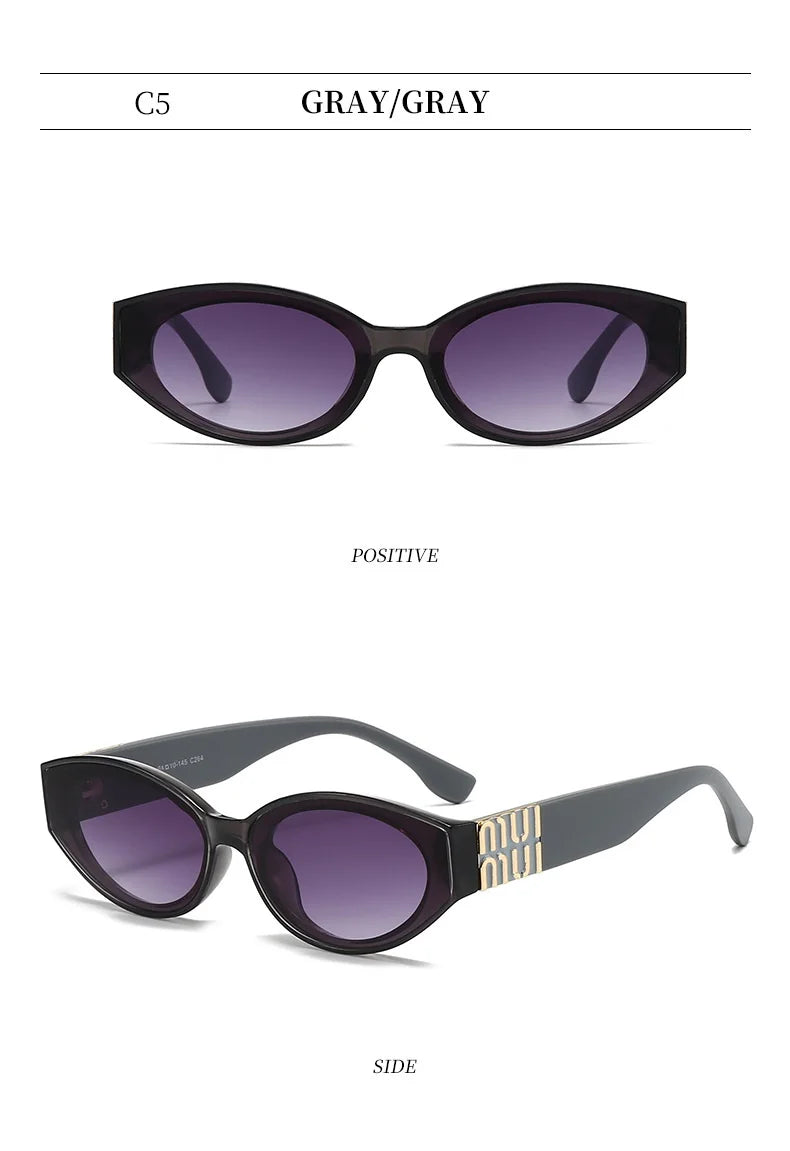 MUI Glamour Oval Cat Eyes Stylish Fashion Sunglasses