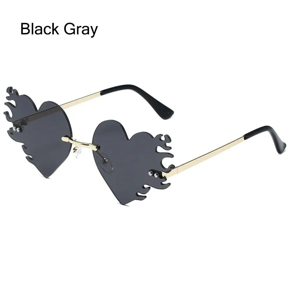 Rimless Sunglasses Diamond Shape Trending Vintage HELLOWEEN Sunglasses