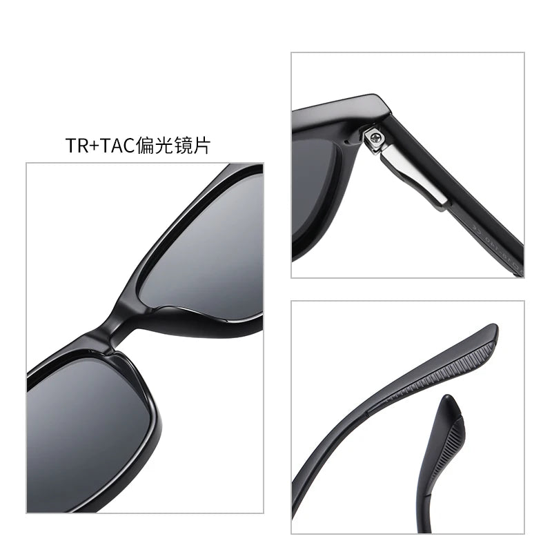 Retro Transparent Korean Square Polarized Sunglasses