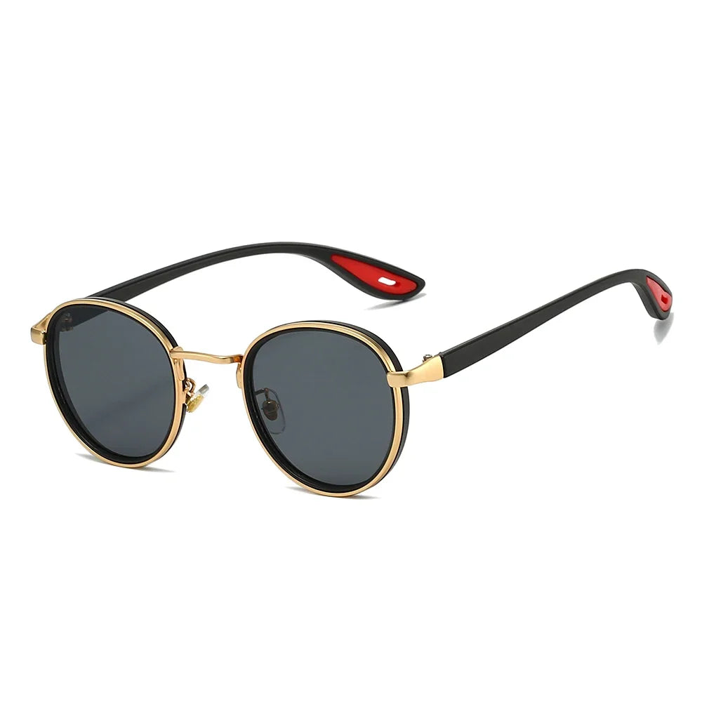 Unisex Vintage Round Metal – Luxury Punk Fashion Sunglasses