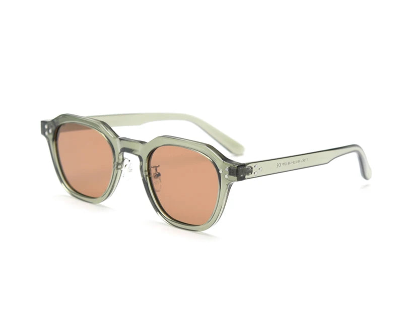 Peekaboo Korean Retro TR90 Polygon Polarized Sunglasses