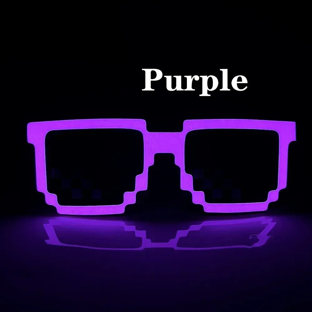 LED Glasses Luminous Glow Flashing Mosaic HELLOWEEN Sunglasses