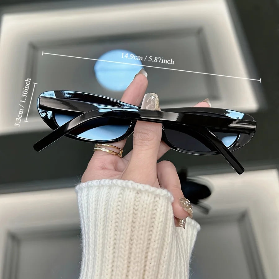Unisex Small Square Vintage Black Designer Sunglasses