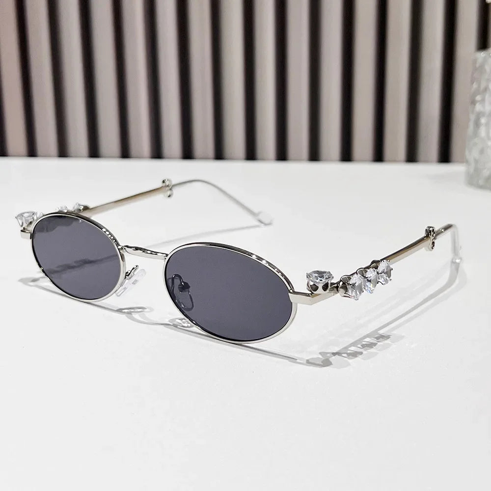 Metal Oval Frame Sunglasses Vintage Outdoor