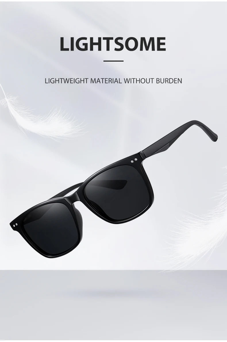 Retro Transparent Korean Square Polarized Sunglasses