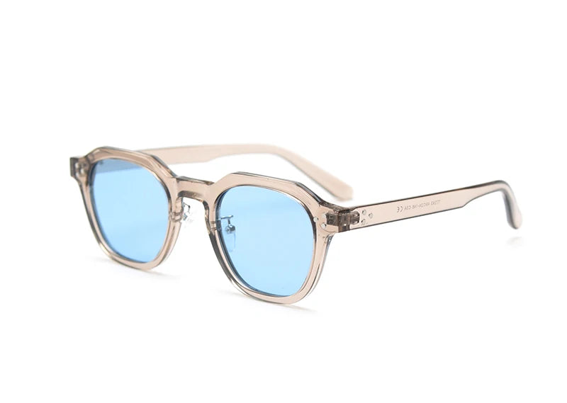 Peekaboo Korean Retro TR90 Polygon Polarized Sunglasses