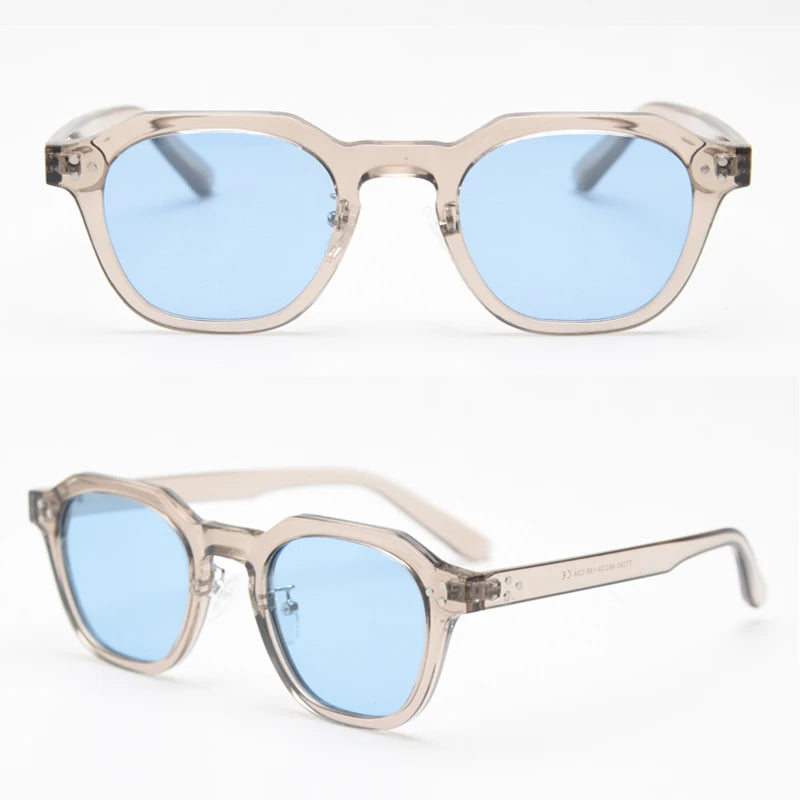 Peekaboo Korean Retro TR90 Polygon Polarized Sunglasses