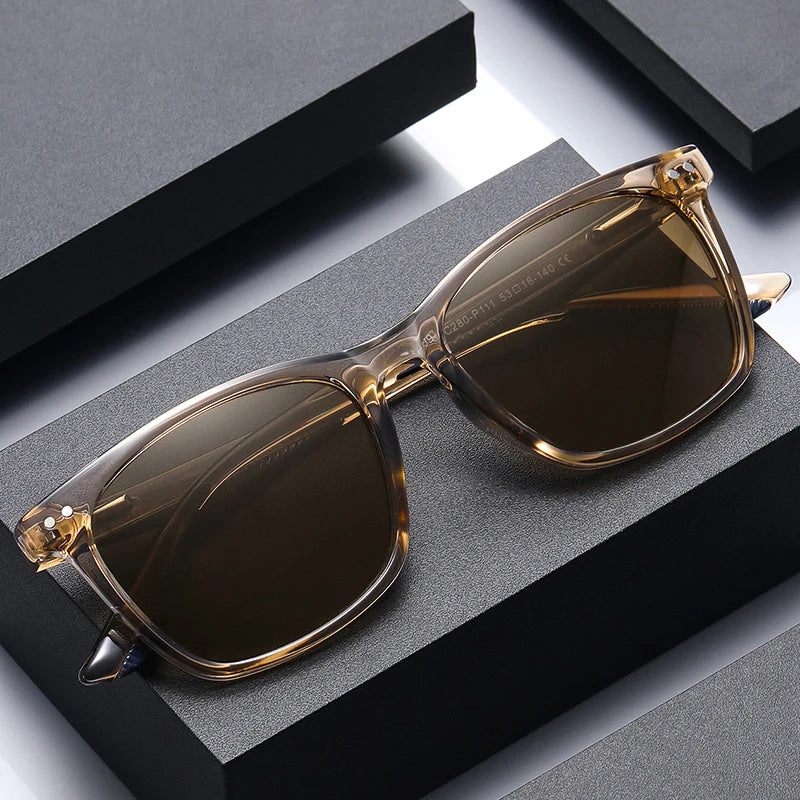 Retro Transparent Korean Square Polarized Sunglasses
