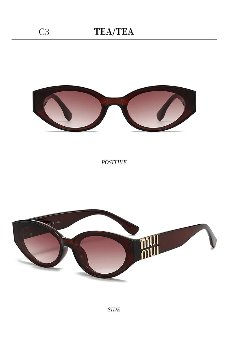 MUI Glamour Oval Cat Eyes Stylish Fashion Sunglasses