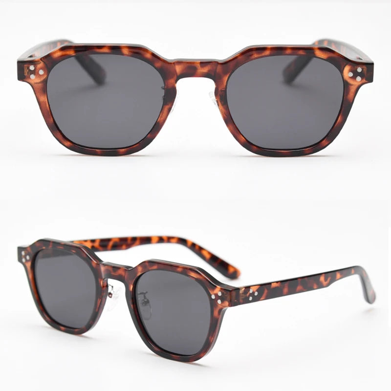 Peekaboo Korean Retro TR90 Polygon Polarized Sunglasses