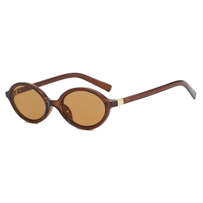 Cute Sexy Lovely Small Oval Leopard Sunglasses