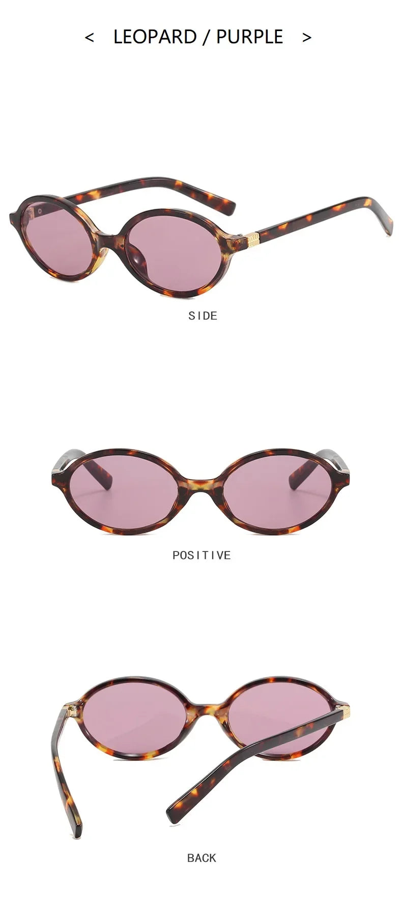 Cute Sexy Lovely Small Oval Leopard Sunglasses