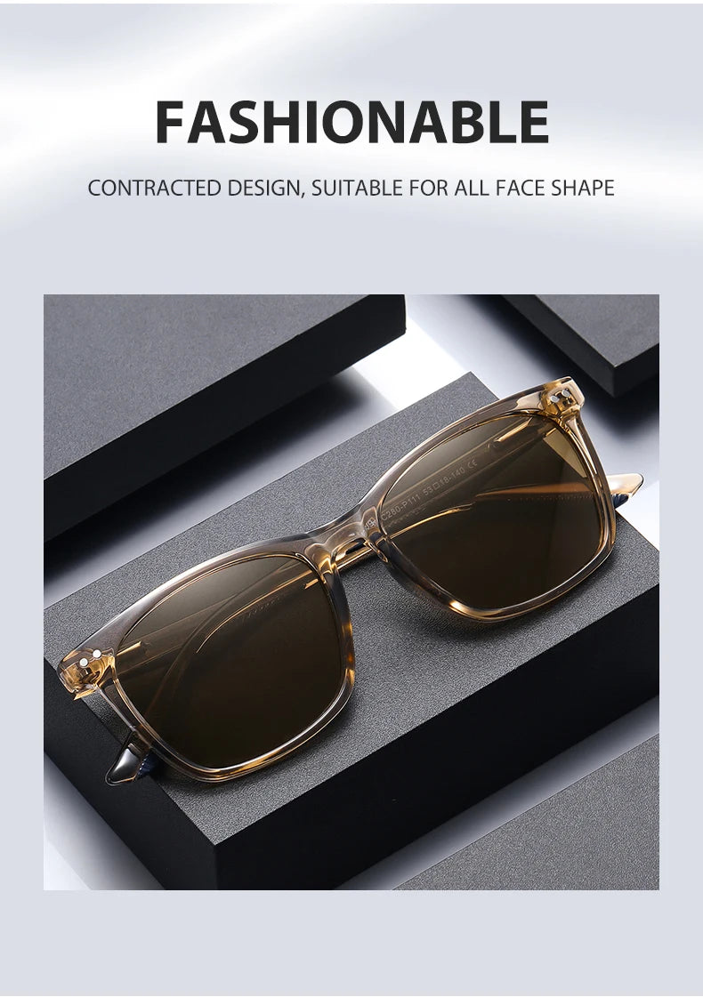 Retro Transparent Korean Square Polarized Sunglasses