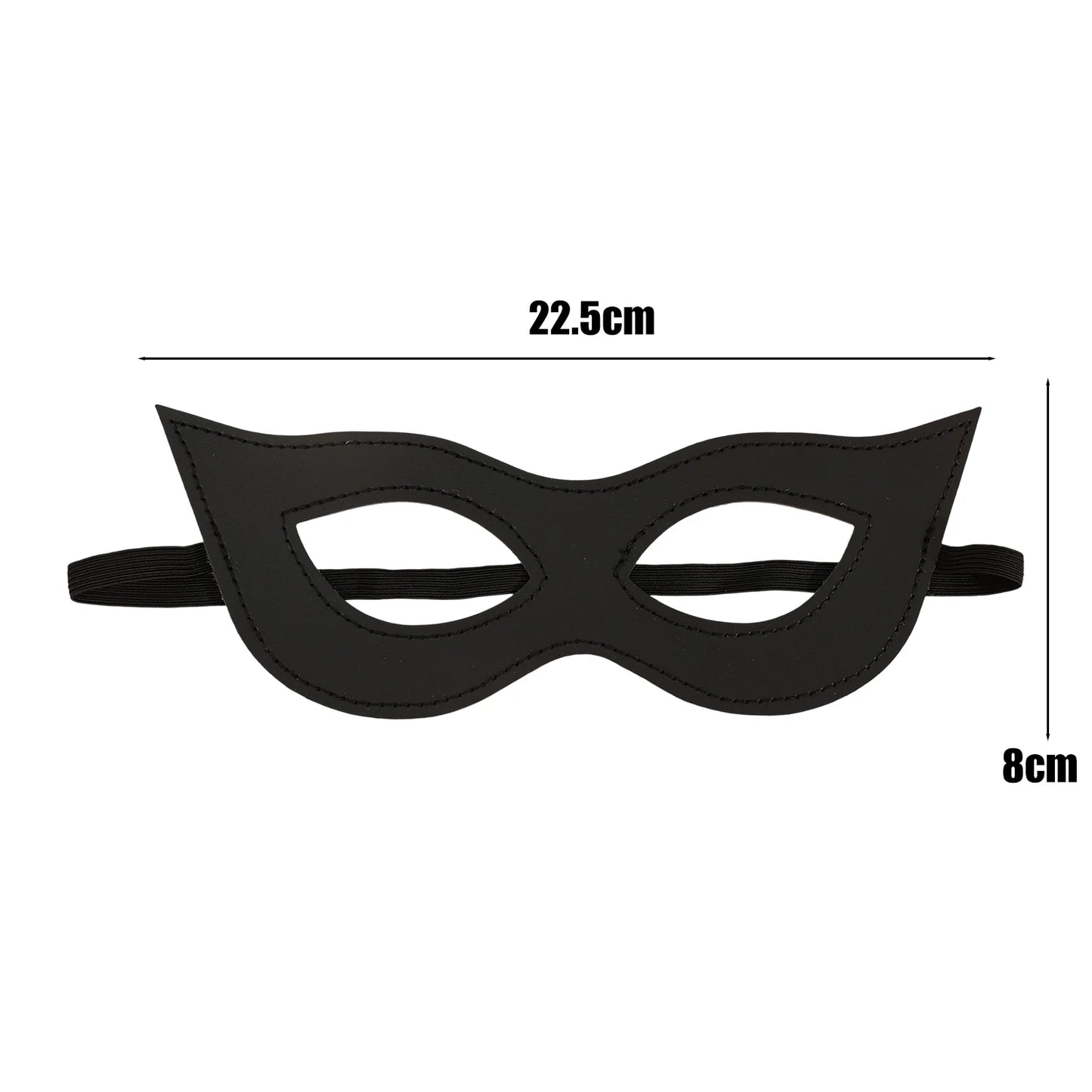 Half Face Mask Elastic Band Black Eye Mask Halloween Party