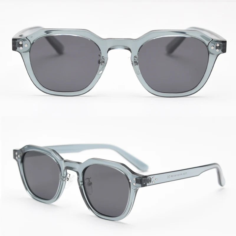 Peekaboo Korean Retro TR90 Polygon Polarized Sunglasses